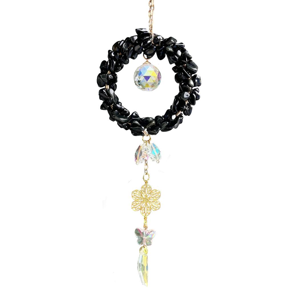 Heimdekoration hochwertiges Gefühl Autoanhänger Autorückspiegel Kristallanhänger Natur-Originalsteinanhänger