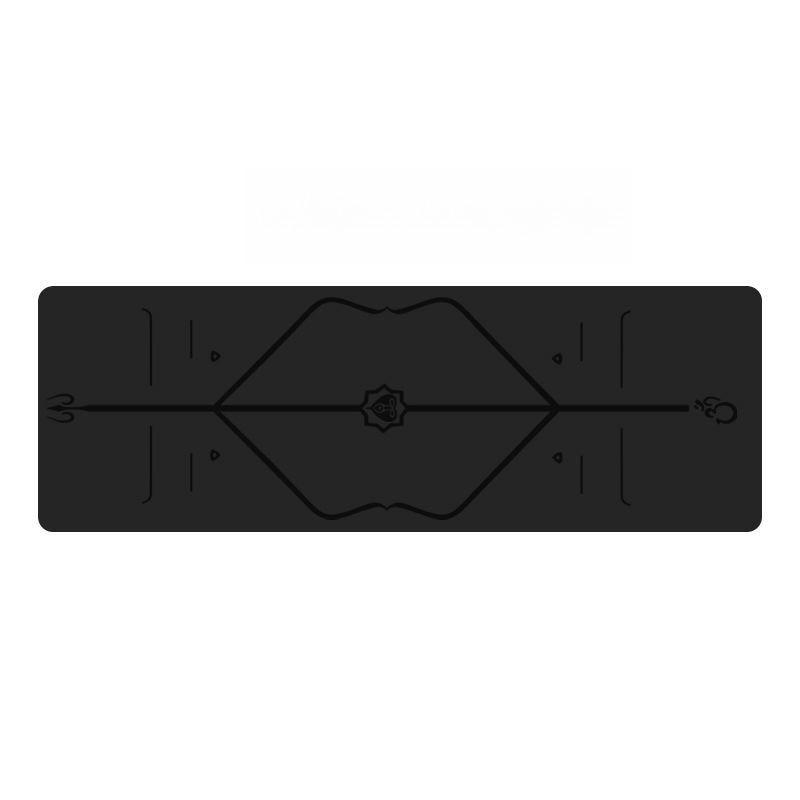 

Коврик для йоги из натурального каучука Профессиональный для занятий в помещении Нескользящий Коврик для йоги Линия положения Линия-ориентир Фитнес-принадлежности No Postural line чёрный