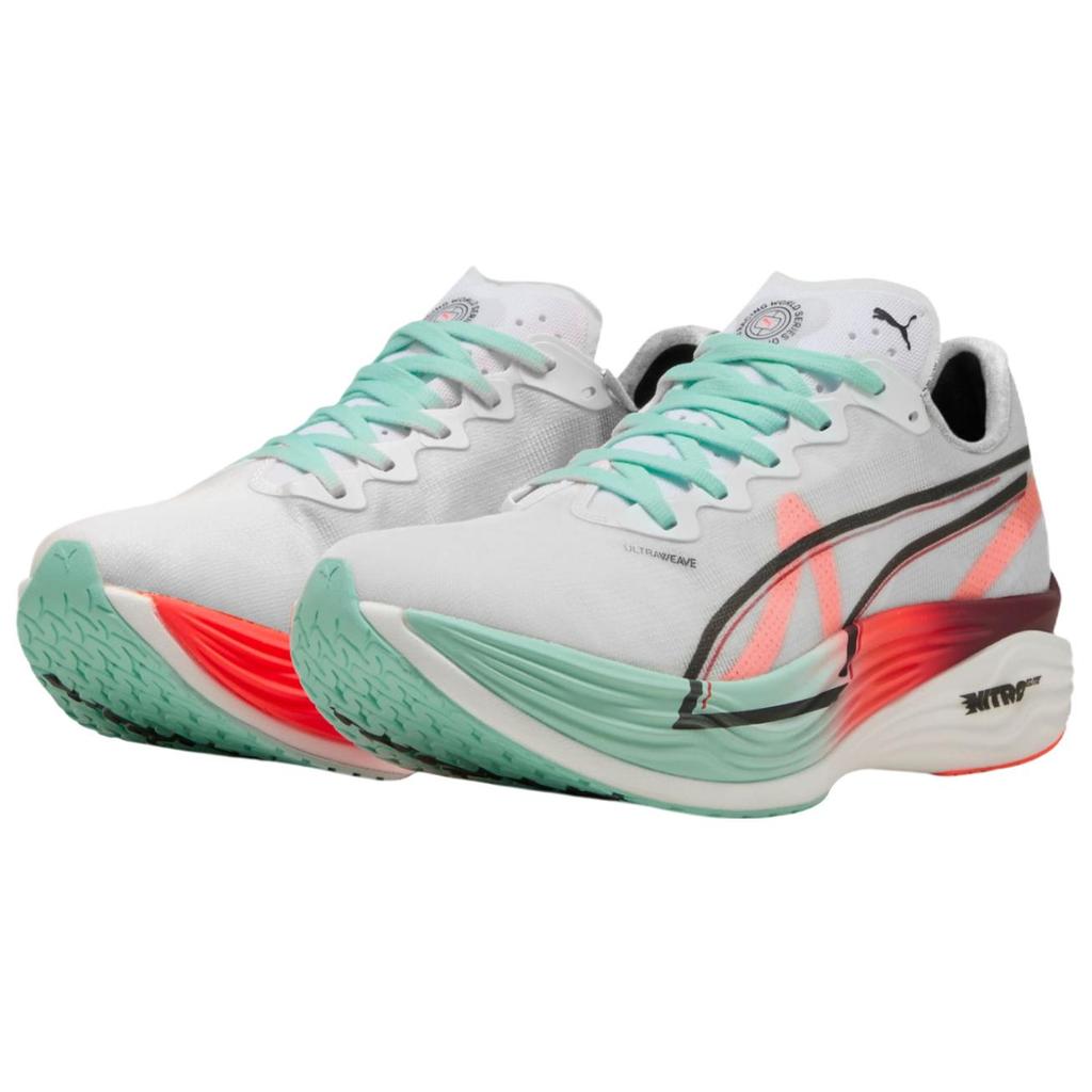 HYROX X Puma  Deviate Nitro Elite 3 Glowing Red Mint Melt Women Sneakers White 312292-01