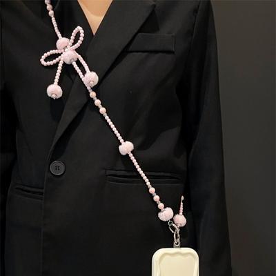 DIY Handy-Lanyard Flauschige Bälle Handy-Halsbänder Crossbody-Handy-Riemen Handy-Zubehör