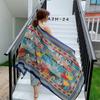 Design Brand Women Scarf Sunscreen Cotton Shawls Dual-Use Summer Autumn Long Scarves Seaside Holiday Beach Towel Beachwear Veils