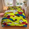 3pcs Goofy Pattern 1 Cover+2 Pillowcases, Pillow Inserts Not Included, Machine Washable, All-Season Use, Teen and Adult Rooms123
