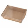 HEADS Deli Boxes, 20 X 5 X 14 Cm, Brown, 50 Boxes, Food-Safe, with Lids, Kraft Paper, Delivery, Takeout, Bento Boxes, HEADS MK-DEB4