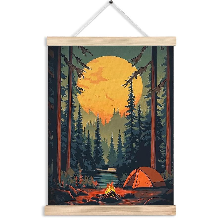 FITIE Vintage Moody Floral Dragonfly Canvas Wall Art Poster, Retro William Morris pired Cottagecore Flower Botanical Dragonfly Wall Decor Prints for