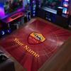 Crystal Velvet Rug AS Roma Print Custom Name Text Floor Mat Home Decor