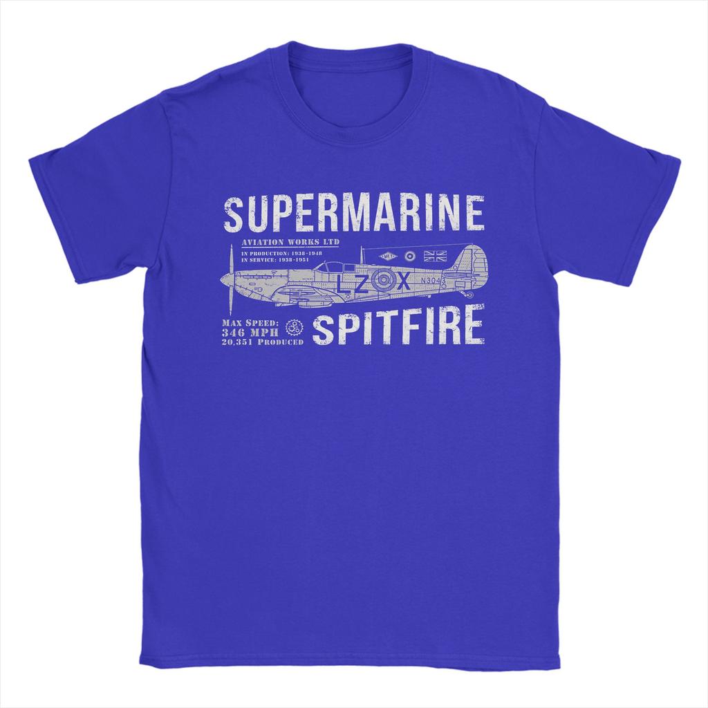 Spitfire Supermarine RAF Fighter Aircraft T Shirts 100 Cotton Tees Summer Vintage Short Sleeve T Shirt O Neck Hippie Tshirt