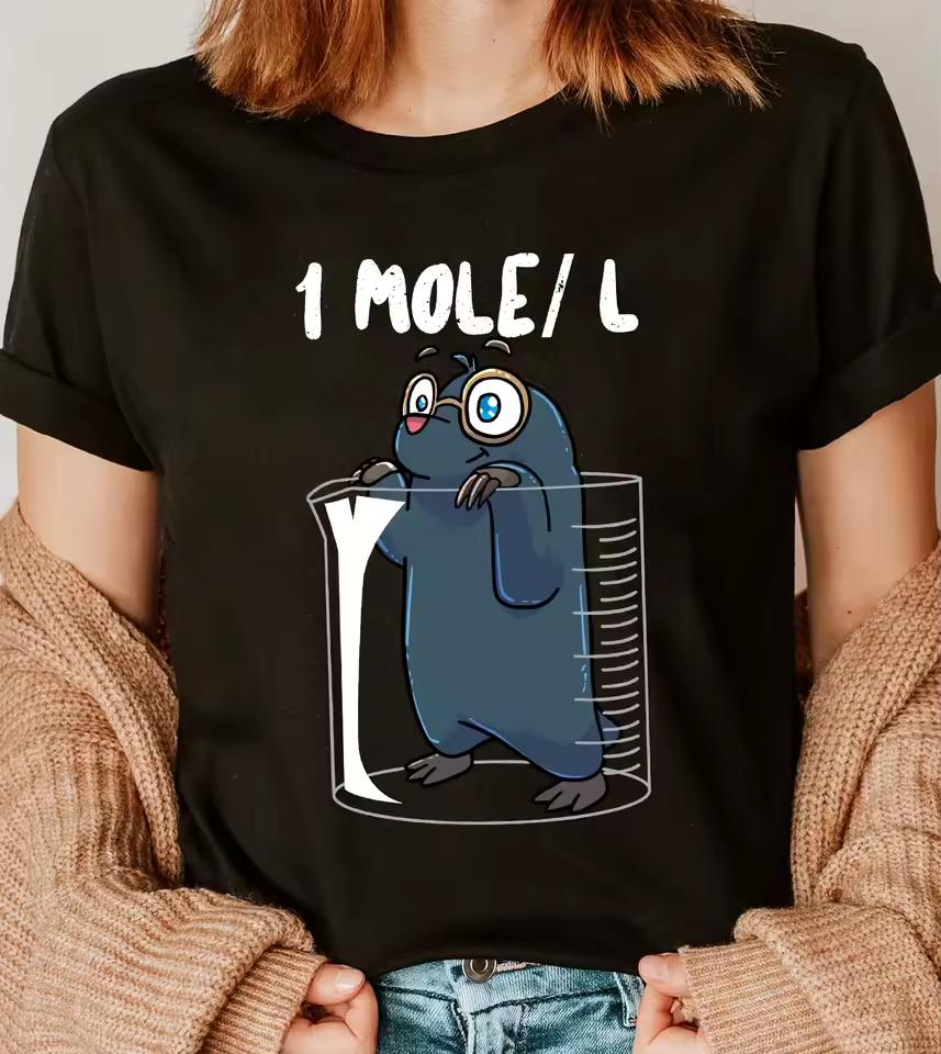 Comfortable Cartoon Graphic Women's T shirt Short Sleeve Crew Neck Casual Top Science Teachers Summer Fashion Casual Clothing