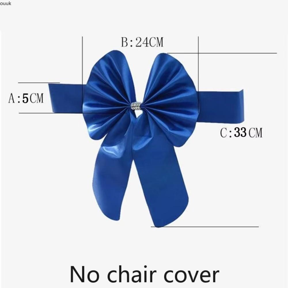 Bows Chair Back Bow Decorative Belt Ready Made Ties Fastening Event Chair Straps Elastic Band Satin Chair Sashes