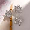 3pcs Large Small PVC Bauhinia Flower Hair Claw Clips for Women Girls Trendy Gold Silver Color Hairpin Accessories Styling Gifts