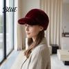 Solid Color Fuzzy Hat Plush Faux Fur Baseball Cap for Men Women, Fluffy Winter Warm Stretchy Cold Weather Accessories Cap, Adjustable Unisex