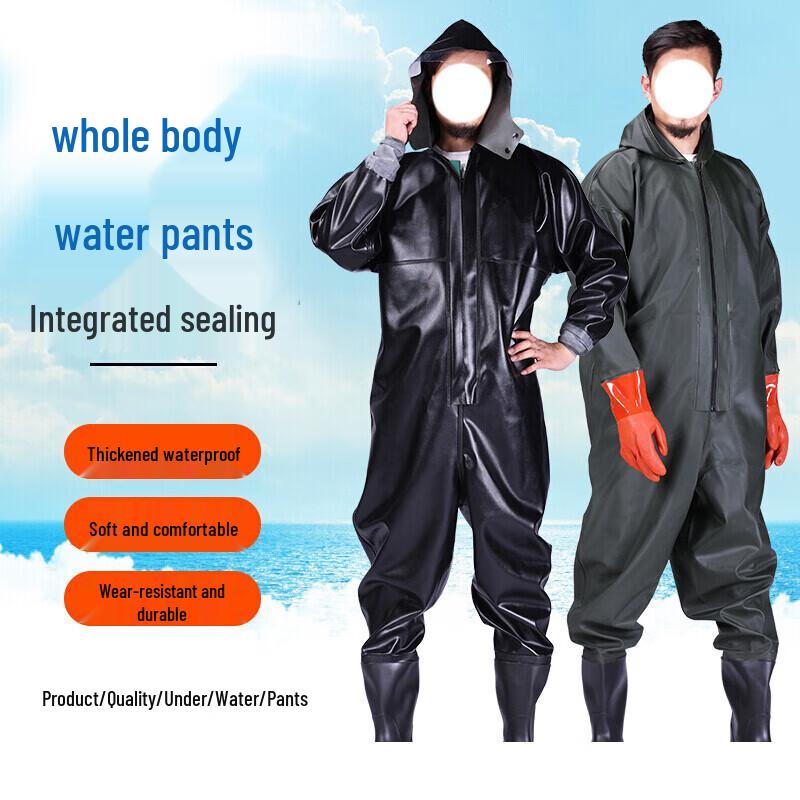 Men's Full-Body PVC Fishing Rain Suit with Boots & Gloves