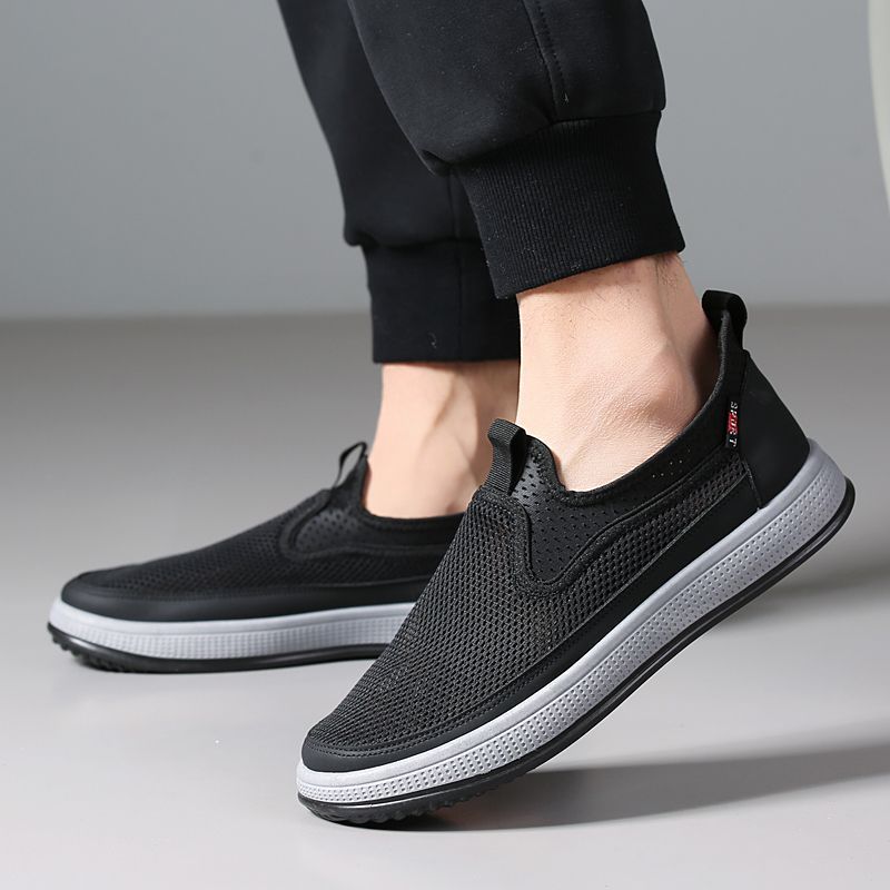 Male Shoe Mesh Cushioned Insole Sneakers Flat Fashion 2026 Designer Luxury Non-leather Low Price Without Sale Men's Casual Shoes