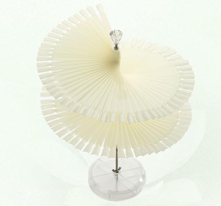 Nail Art Spiral Color Card Fan - 120 Colors Display Stand for Gel Polish