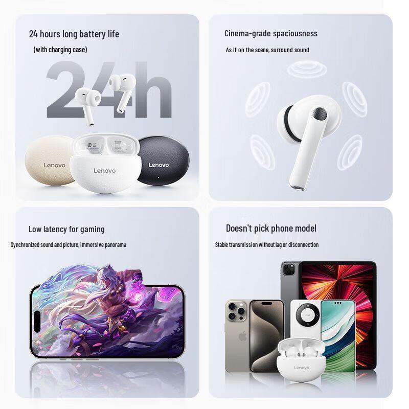 Lenovo ThinkPlus EA230p Bluetooth 5.4 Wireless Earbuds