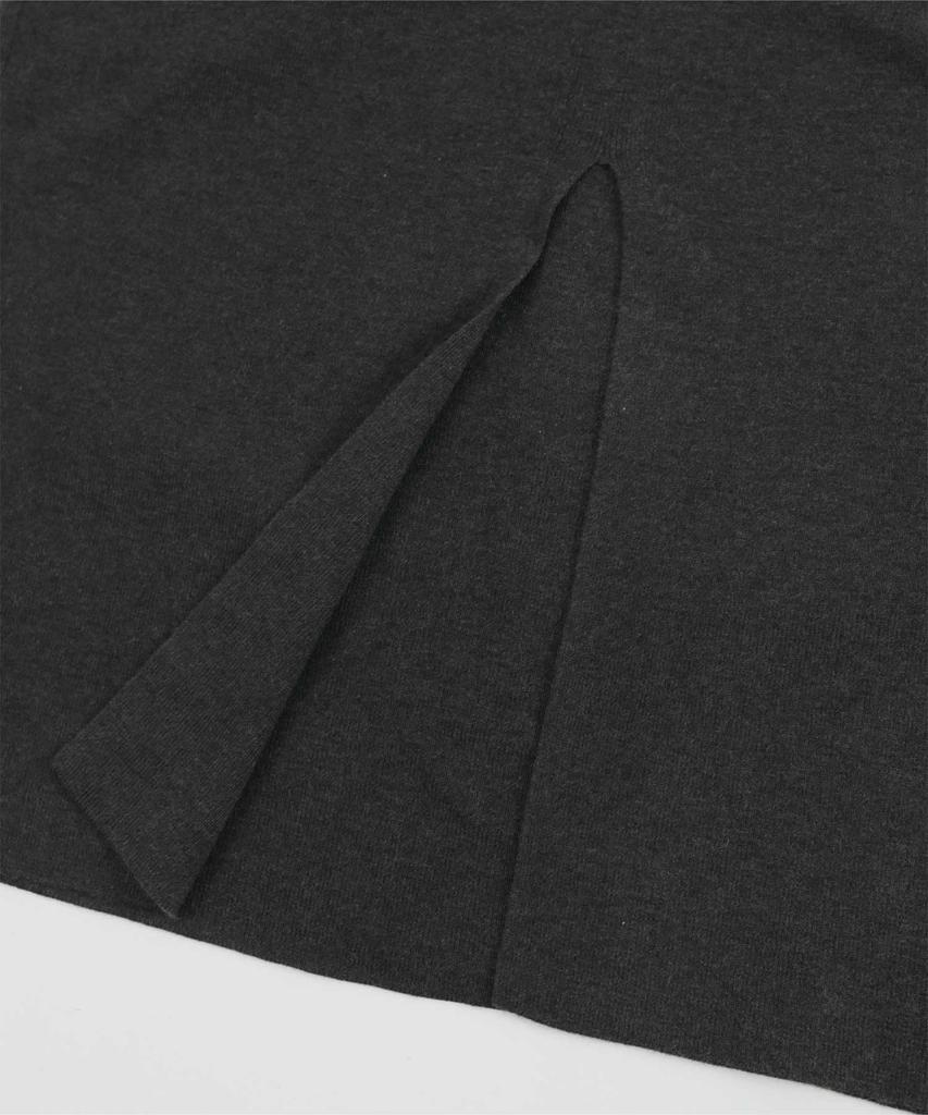 Yours BEXU1671 Deep Armhole Sleeveless Knit Size Gray Women's Dress, M,