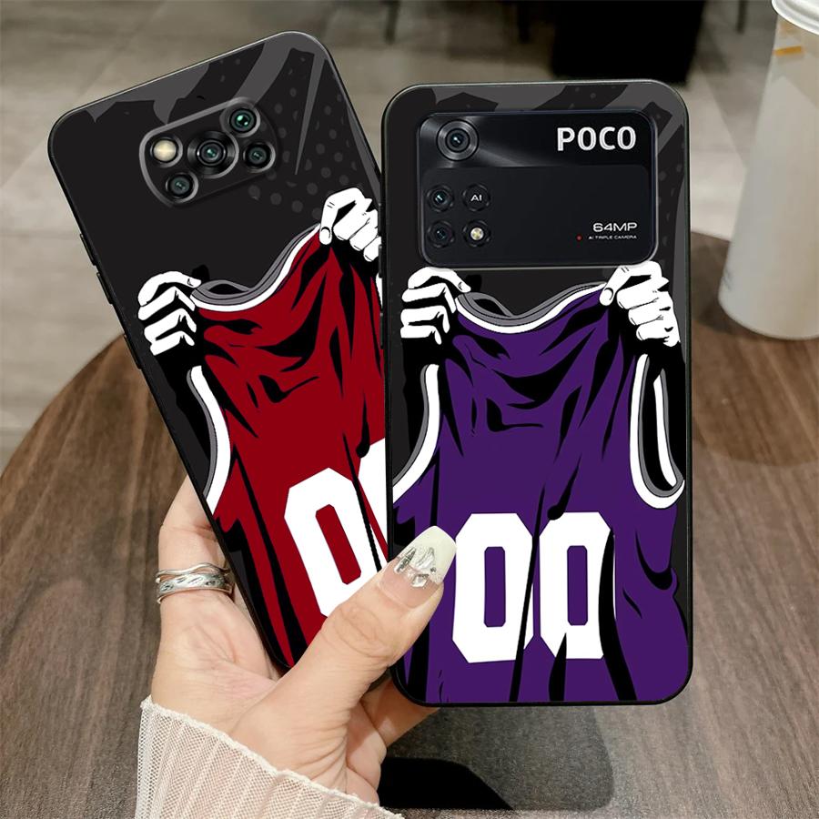 Handyhülle Case für Xiaomi Poco F8 X3 X4 X5 X7 Pro M3 M4 M7 Pro C75 C61 F3 C50 F1 M5 C71 Trikotnummern