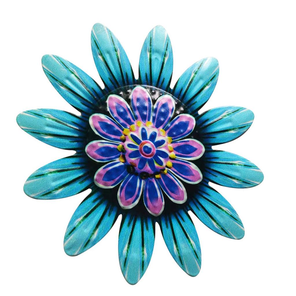 Vintage Styles Metal Flower Wall Art Durability Craftsmanships Iron Flower Wall Sculpture For Bedroom Garden Metal Floral