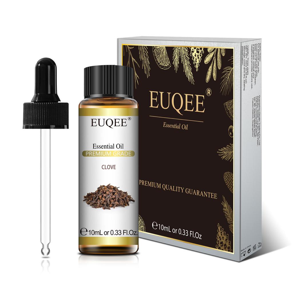 EUQEE 10ml Pure Natural Essential Oil Lavender Jasmine Eucalyptus Vanilla Sandalwood Sweet Orange Lemon Oregano Rose Fragrance