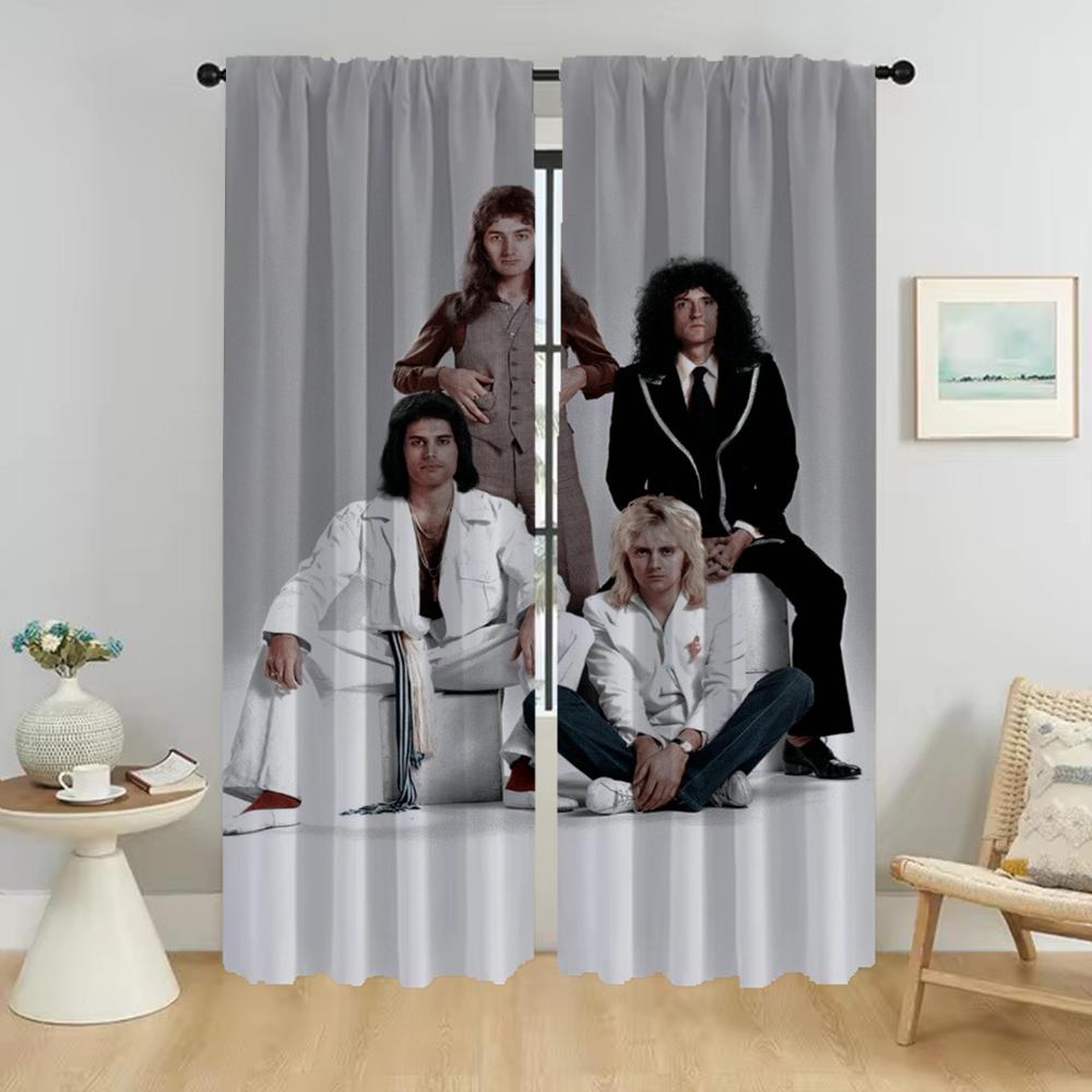 

Современные шторы для гостиной для камеры Rock-Queenes Тюль для спальни Домашний интерьер Шторы 2 шт. Шторы для окон W50xH70cmx2pcs