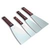 Set of 4 Stainless Steel Spatulas, Tools for Putty, Caulking, Sealing, Painting, Sticky Spatulas, Metal Spatulas, Sticker Removal, Squeegees, Scrapers