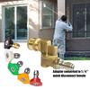 5 Nozzle Tips High Pressure Washer Kit 360 Degree Pivoting 1/4 Brass Turning Pivoting Coupler 4500psi Rated