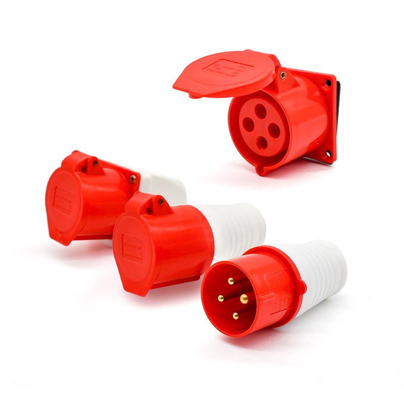 Waterproof IP44 Surface Mounted Industrial Power Socket Plug (3/4/5 Core)