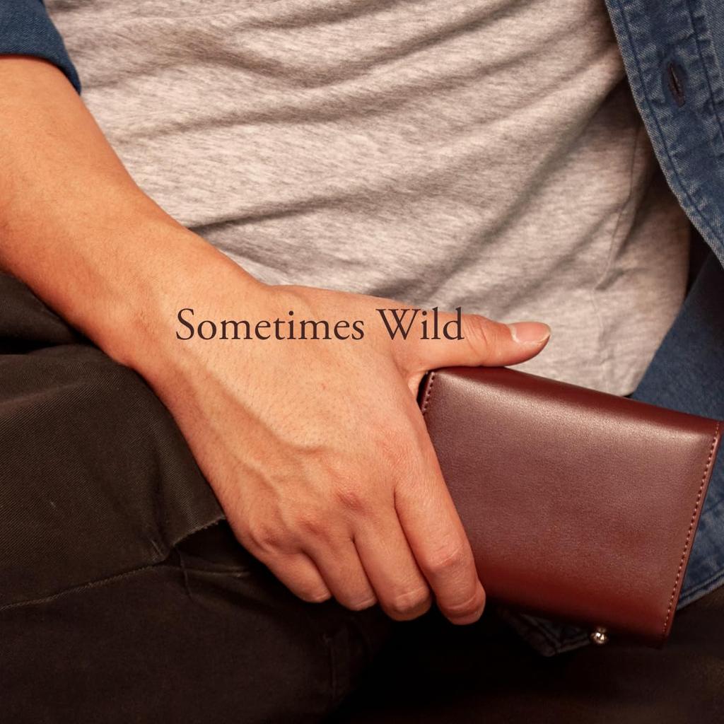 [Dom Teporna] Bi-fold Wallet for Men, Leather, Cowhide, Large Capacity, L-shaped Zipper, Small Wallet, Mini Wallet, Compact, Brown