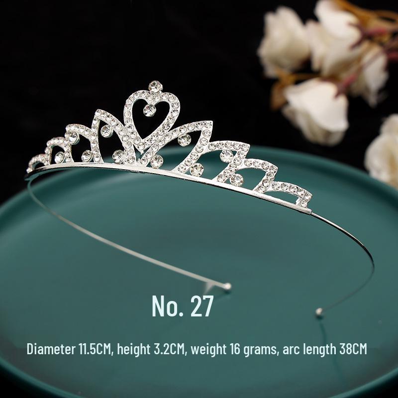 Serre-tête Couronne de Princesse à Strass pour Enfants - Mignon Style Peigne Chat Lapin Incrusté de Diamants pour Filles