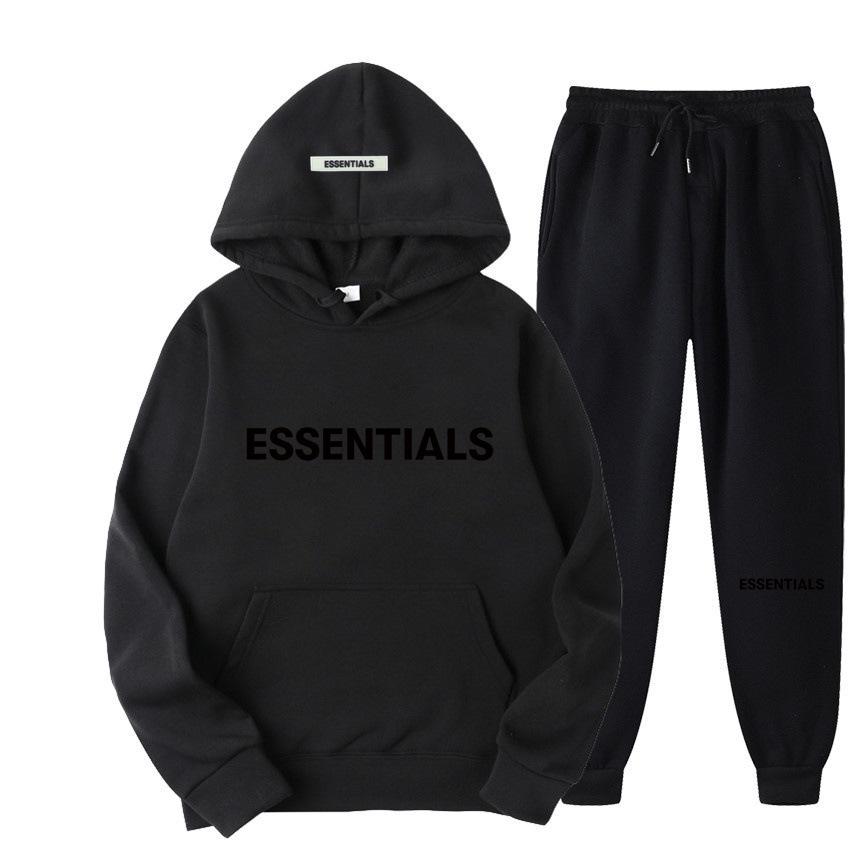 2024 Fear of God Essentials Unisex Hoodie Set - Doppelnähte, High Street Stil für Herbst/Winter