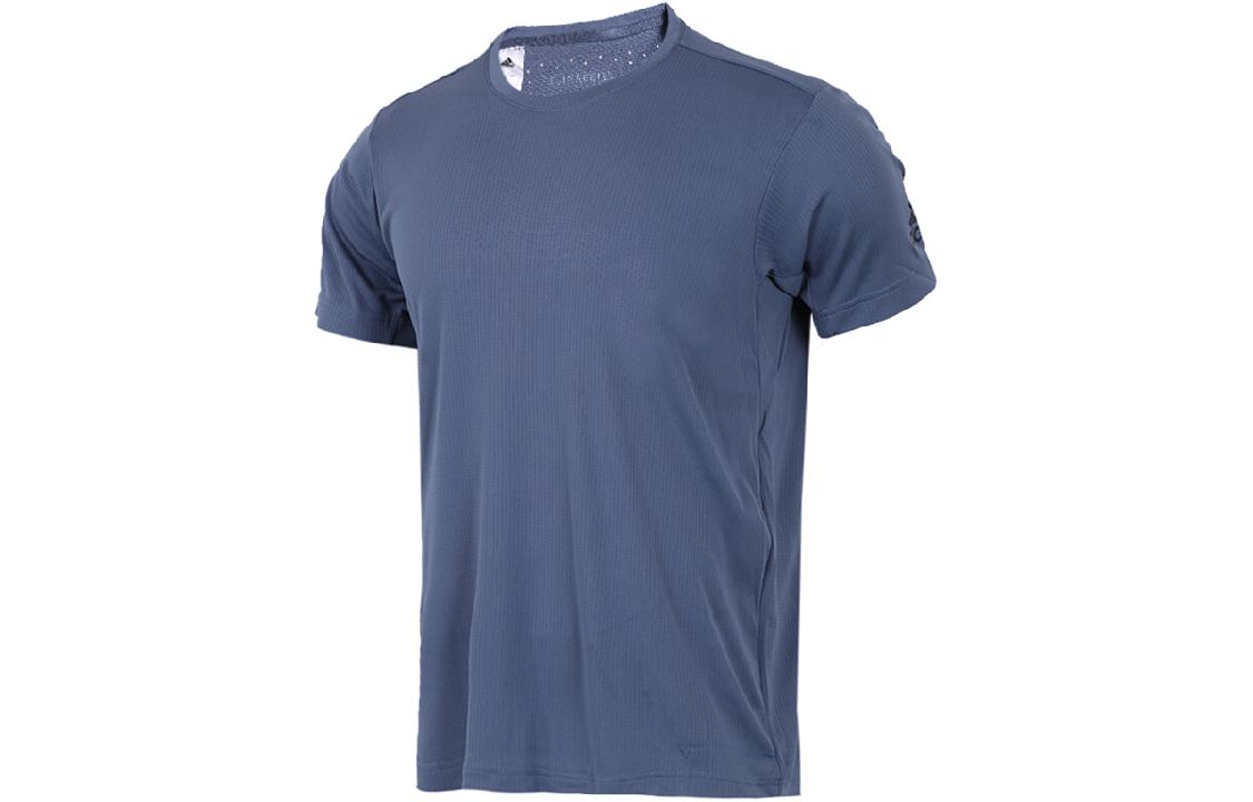 Adidas T Shirts Men s Haze Blue Crew Neck Moderate CE0817 L