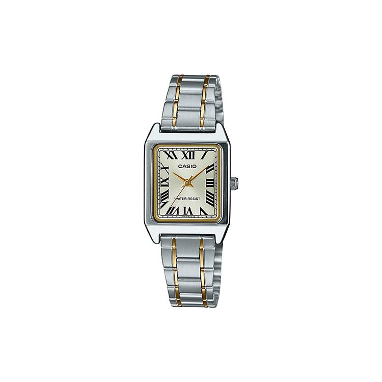CASIO Women s Standard Series Silver Watch LTP-V007SG-9B LTP-V007SG-9B Medium Gold Strap