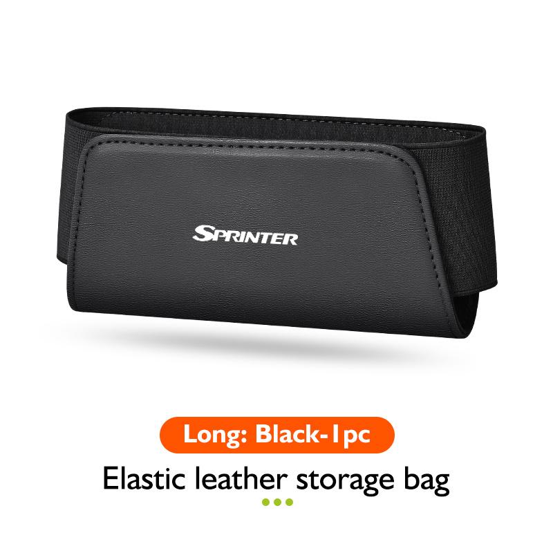 FFYE5 Leather Car Door Organizer Phone Sun Visor Glasses Storage Bag For Mercedes Benz W124 W203 VITO Sprinter Viano V-Class R-Class