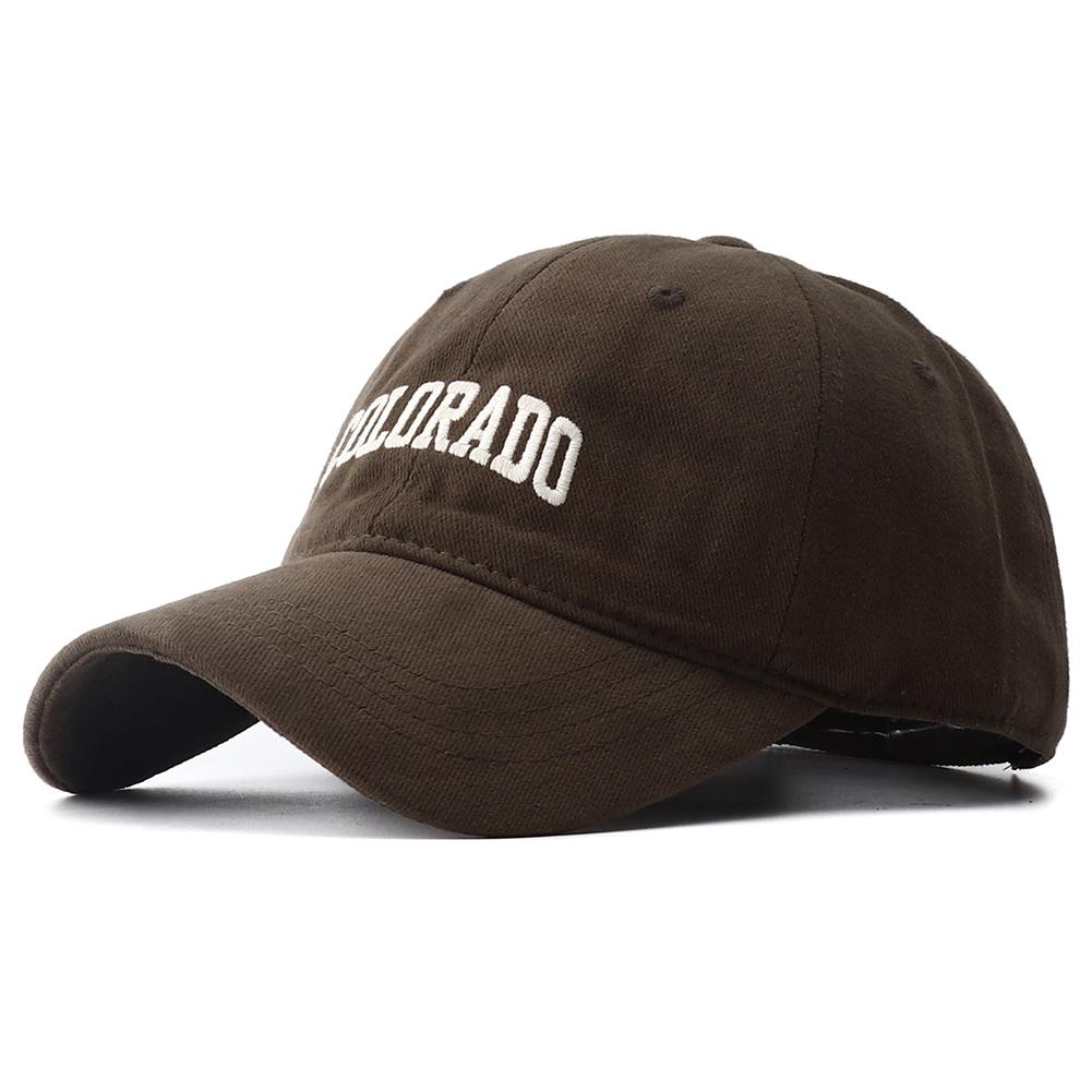Print Embroidered Baseball Hat Adjustable Sun Protection Visor Cap Outdoor Use Duck Tongue Caps For Women Men Dad Hats Latest Colorado Letter