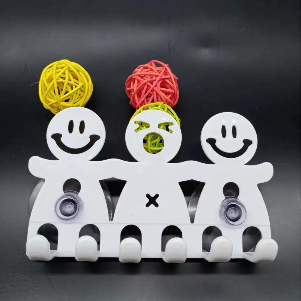 JOYBLISS Portable Home Suction Hooks 5 Position Tooth Brush Holder Bathroom Sets Cute Cartoon Sucker Toothbrush Holder Key Hook Kids Gift