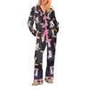 Women's Long-Sleeve Home Wear Digital-Printed Pajamas Set