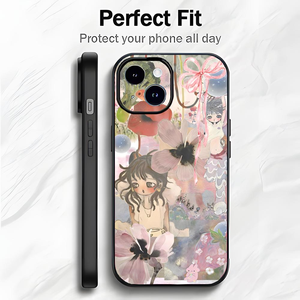 Creative Cute Japanese Art A-Aya Takano Phone Case Phone Case Soft Packaging Lightweight For iPhone17 16 15 14 13ProMax