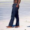 Summer Men's Straight Leg Pants Breathable Cotton and Linen Loose Casual Sports Trousers