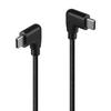 LINDY Câble USB C Coudé Vers USB Type C Coudé - 1m Noir