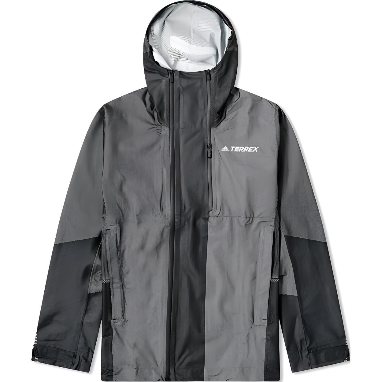 adidas Outdoor Colorblock Hooded Jacket Black Men s DZ2055 L