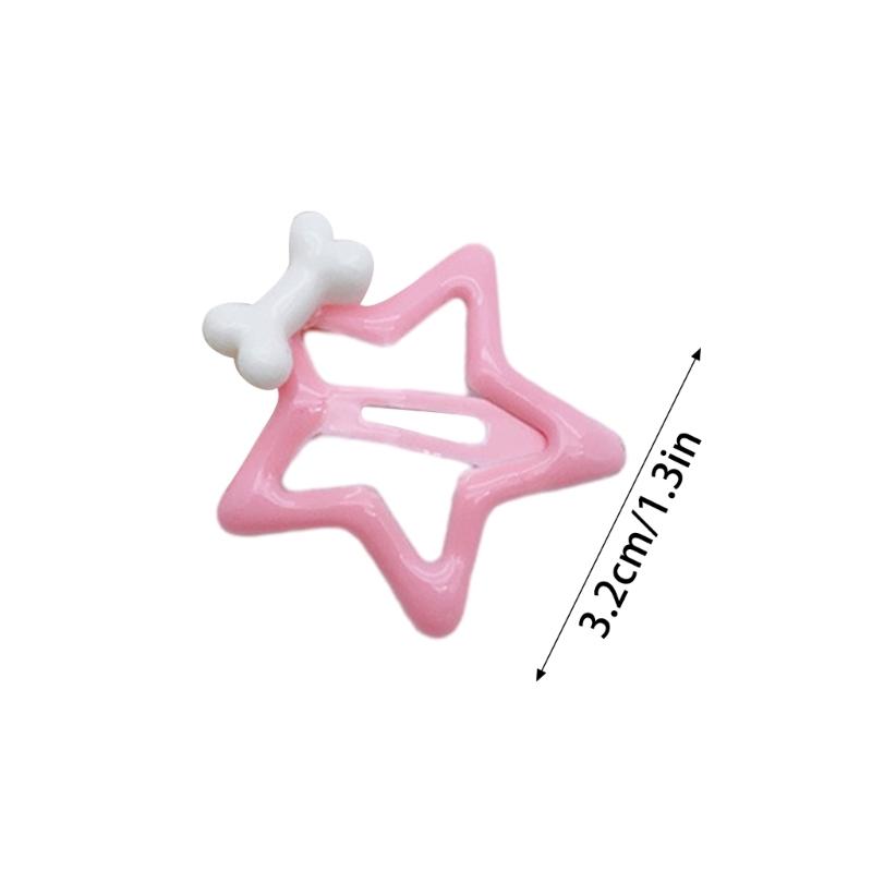 Y2K Girls Star Hair Clip for Teens Girl NonSlip Metal Sideclip Hairpin Bone Pentagrams Hair Barrettes Children Headdress