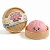 4Pcs Healing Smiley Baozi Dumpling Squishy Toy With Steamers Cute Fake Food Squeeze Toys Slow Rising Sensory Fidget Relief Toy