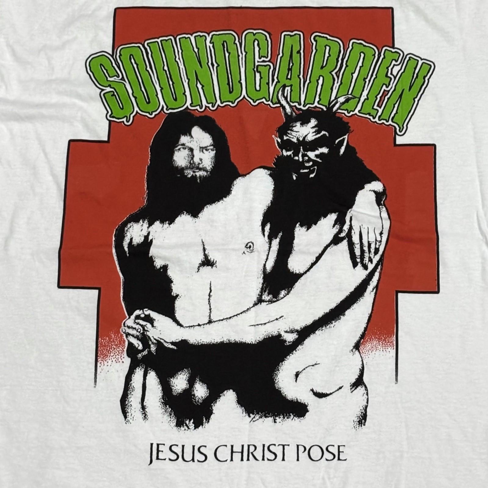Vintage 1992 Soundgarden Jesus Christ Pose 90s Band RARE Size L REPRINT Unisex T-Shirt L