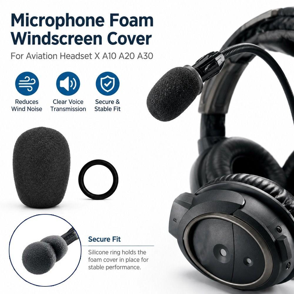 1pcs Foam Mic Windscreen Cover for Bose Aviation Headset X A10 A20 A30 Aviation Headset Accessories