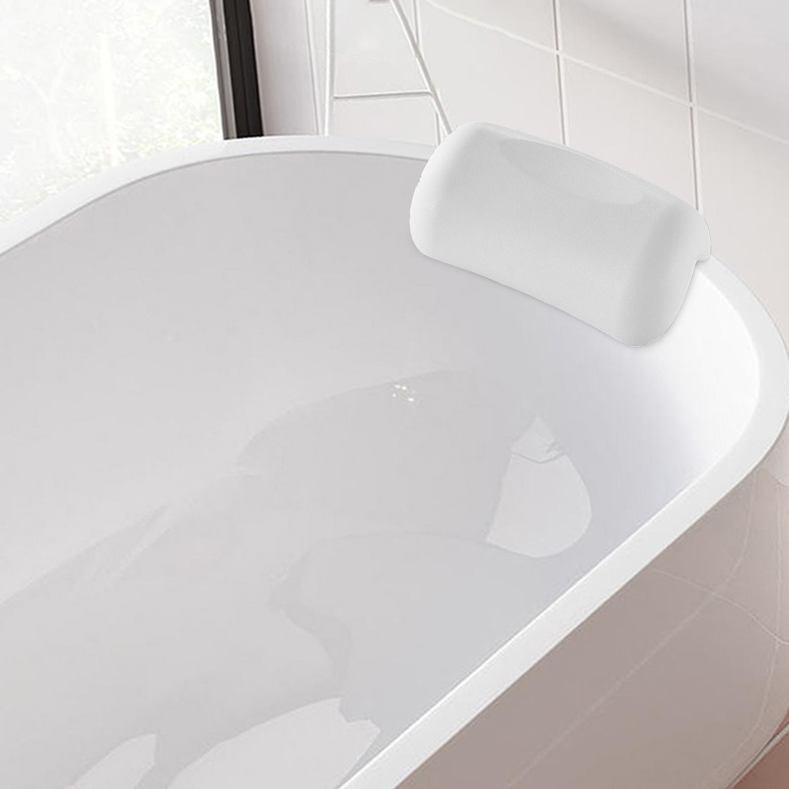 

Bathtub Pillow Extra SPA Thick Ergonomic Headrest Soft Bath Pillow for Tub for Head Bathroom Essentials Neck Hot Tubs Shoulder белый