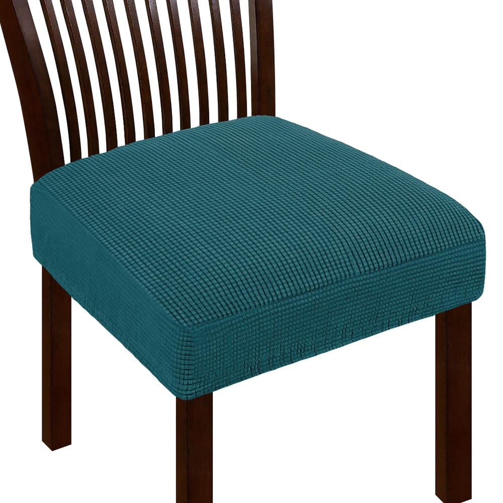 Jacquard Chair Seat Cover Elastic Chair Slipcovers for Home Banquet Dining Room Solid Color Removable Washable Chair Covers