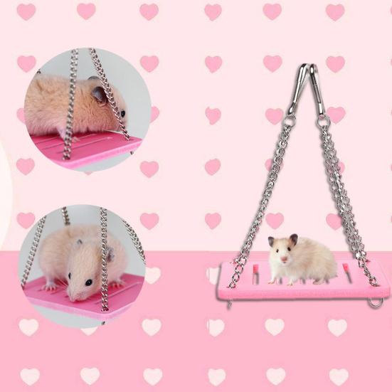 Small Pet Animal Hanging Swing Chew Play Toy for Hamster Chinchillas Guinea Pigs