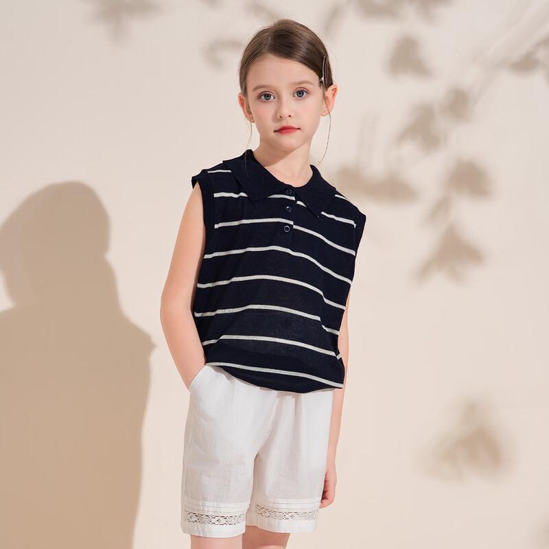 Montagut Girls' Summer Striped Sleeveless Knit Top