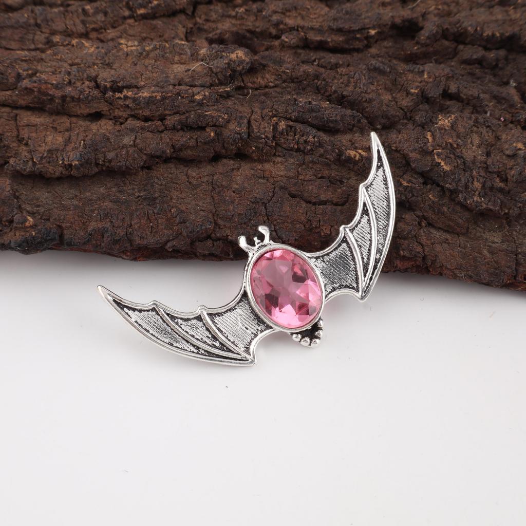 Schmuck mit rosa Turmalin-Edelstein, Anhänger aus 925er Sterlingsilber, Handgefertigter wunderschöner Schmuck, Designer-Anhänger Geschenk für Frauen