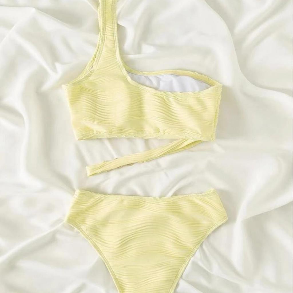 2026 Split Irregular Hollow Shoulder Split Swimsuit Bikini