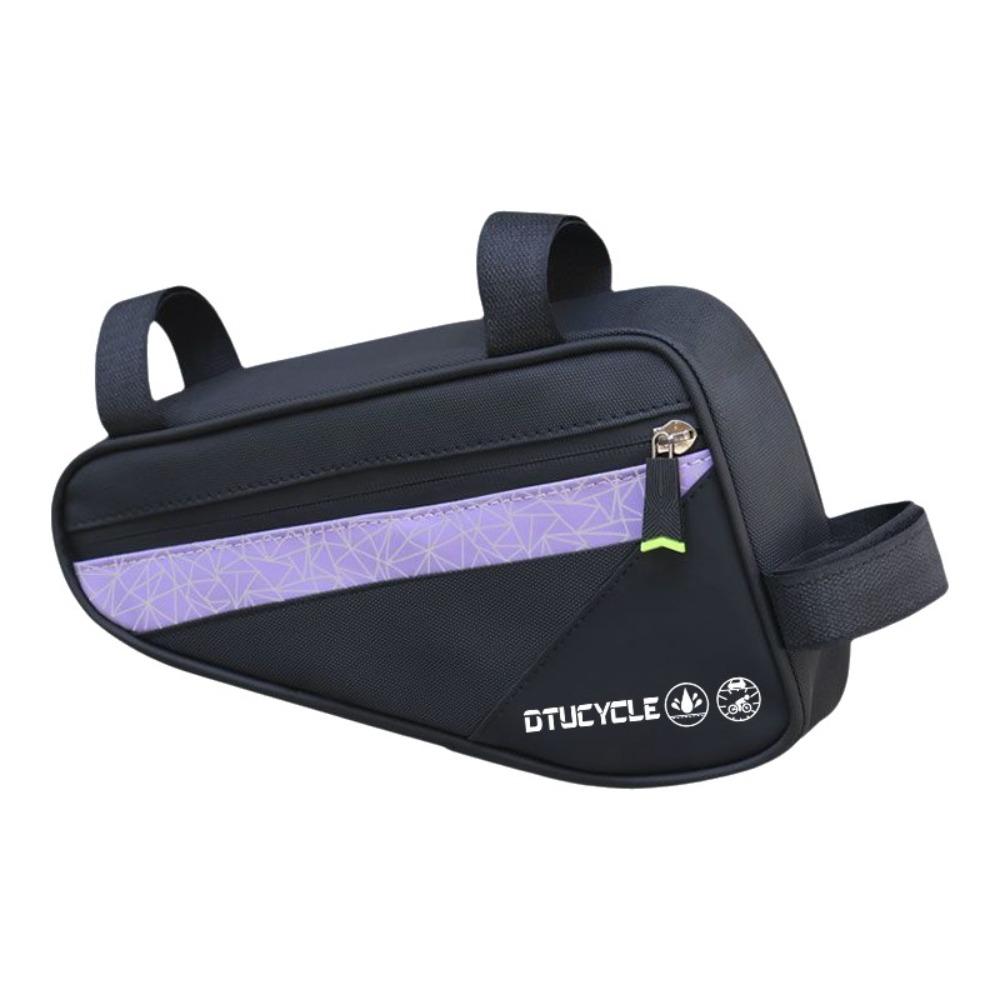 

Large Capacity Bike Front Frame Bag Lightweight MTB Pouch Bicycle Triangle Bag Cycling Accessories фіолетовий